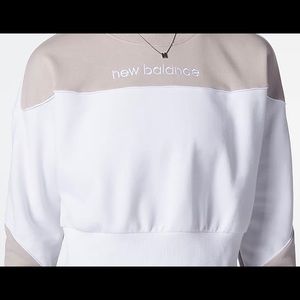 New Balance Women’s Athletic Fleece Crew White/Purple